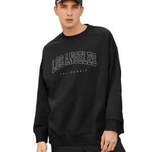 emroneel los angeles men sweatshirt black front view.webp