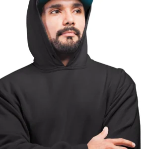 emroneel basic solid mens oversized hoodie black 01.webp